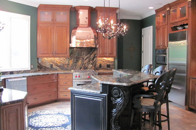 Elegant kitchen photo in Cleveland