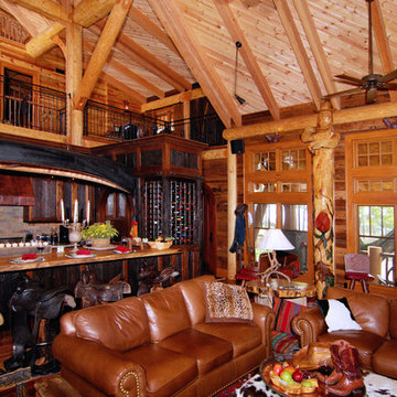 Log and Stone Timber Frame
