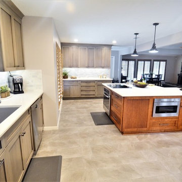 Longcliffe Kitchen contrasting color island