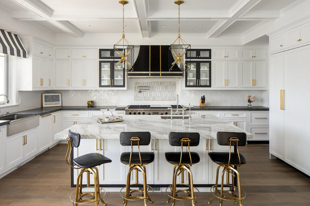 Transitional Kitchen by Christine Vroom Interiors