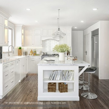 Lovely White Cabinets, Gallery Of New Refinish Wood Kitchen Cabinets, 3d Renderi