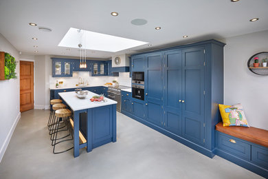 Luxurious blue kitchen in Rothley, Leicestershire