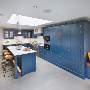 Luxurious blue kitchen in Rothley, Leicestershire