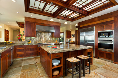 Island style kitchen photo in Hawaii