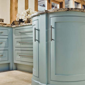 Luxury Hand Painted Kitchen - Curved Cabinets