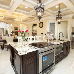75 Beautiful Marble Floor Kitchen With Mosaic Tile Backsplash Pictures Ideas November 2020 Houzz