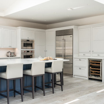 Luxury Open Plan Kitchen - Classic Shaker Kitchen Style - Blue & White