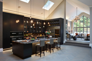 Contemporary kitchen in Hampshire.