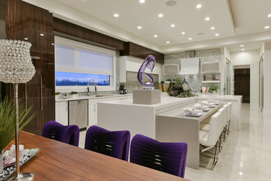 This is an example of a modern kitchen in Edmonton.