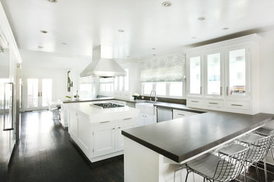 Luxury Transitional White Kitchen in Deer Park, NY