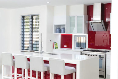 Design ideas for a large kitchen in Brisbane.