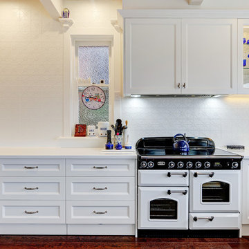 Traditional kitchen with retro oven