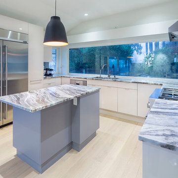 Madrona Drive, Vancouver BC - White Modern Bright Open Kitchen