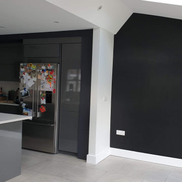 Magnetic & blackboard wall in bespoke Kitchen transformation in South Wimbledon