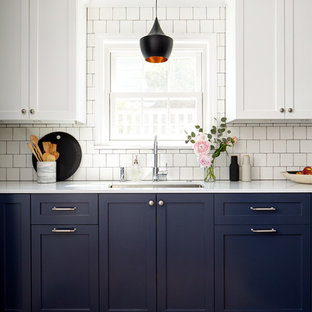 75+ Küchen in U-Form mit blauen Schränken Ideen & Bilder - März 2021