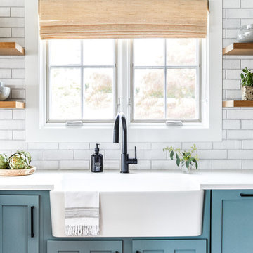 Maine Mainstays: White Brick Kitchen Backsplash