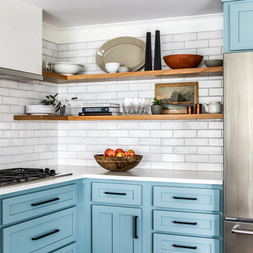 Maine Mainstays: White Brick Kitchen Backsplash