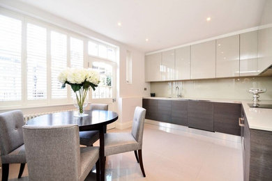 Design ideas for a contemporary kitchen in London.