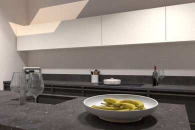 Design ideas for a contemporary kitchen in Manchester.
