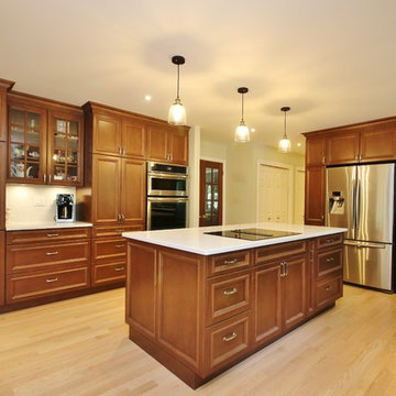 Manotick Kitchen with Island and Pantry Wall