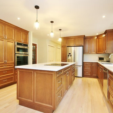 Manotick Kitchen with Island and Pantry Wall