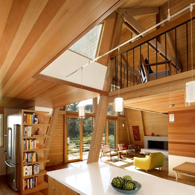 Minimalist open concept kitchen photo in San Francisco