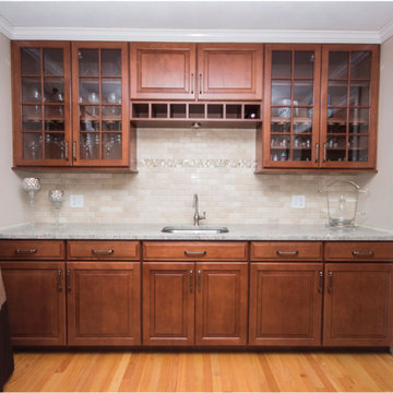 Maple Cabinet kitchen and wet bar remodel