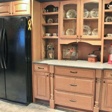 Maple Kitchen with Black Accents
