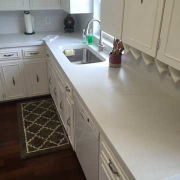 "Marbled" concrete countertops