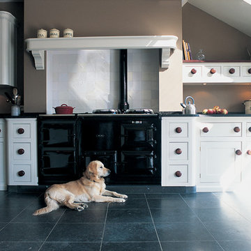 Mark Wilkinson Cooks kitchen with a black AGA cooker
