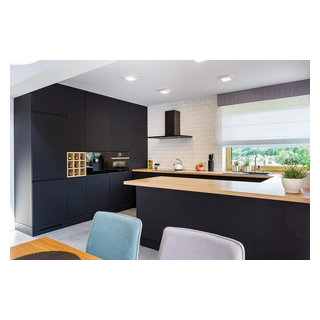 Matte Black Modern Kitchen - Contemporary - Kitchen - Other - by Cronos  Design