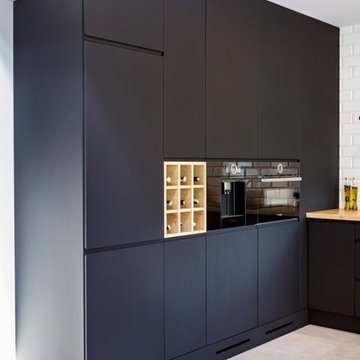 Matte Black Modern Kitchen