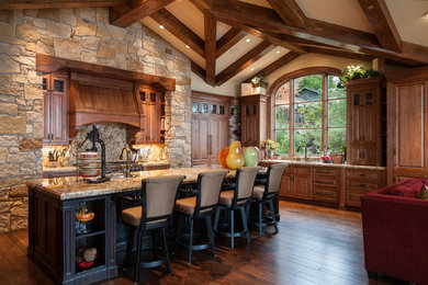 Inspiration for a rustic kitchen remodel in Seattle