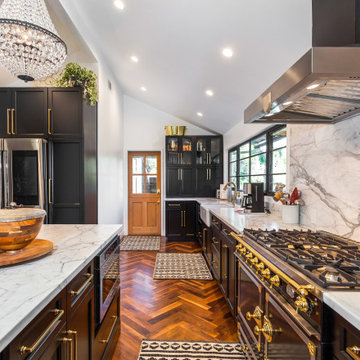 McAdams - Encino - Black & Brass Kitchen Remodeling