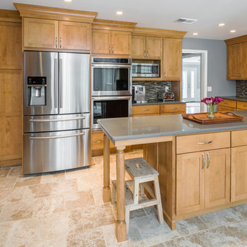 Media, PA  — Shaker Style Natural Wood Kitchen