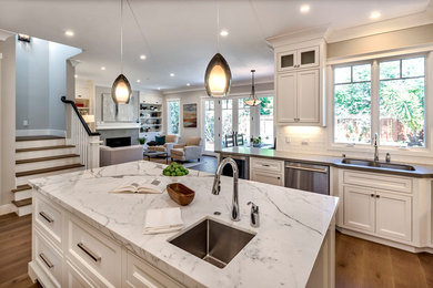 Example of a transitional kitchen design in San Francisco