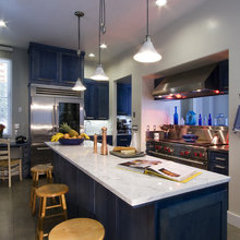 Blue Cabinet Kitchen