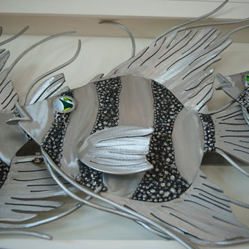 Metal Sculptures - Close-up - Incorporated into Kitchen Design