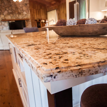 Meyer White Transitional Farmhouse Kitchen Remodel - Crystal Cabinets