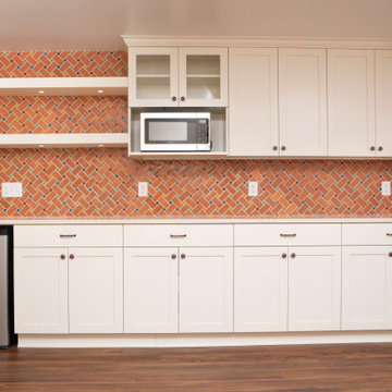 Mid Century Modern Basketweave Kitchen