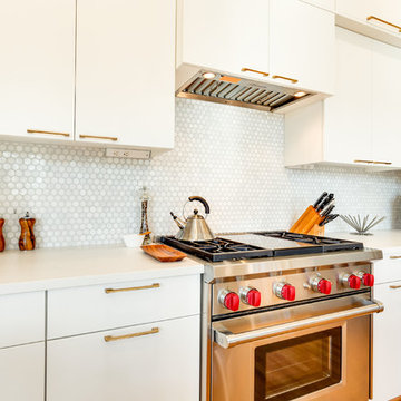 Mid Century Modern-White Aspire Kitchen