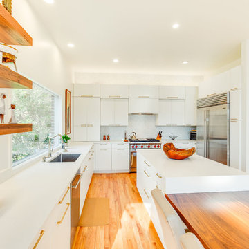 Mid Century Modern-White Aspire Kitchen