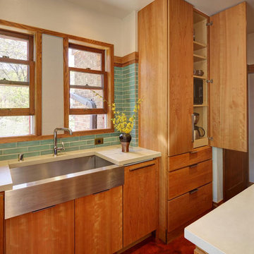 Mid Century Monochromatic Kitchen