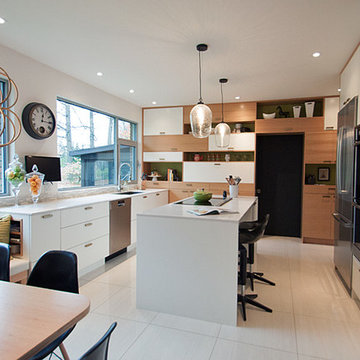 Midcentury inspired kitchen in Granby