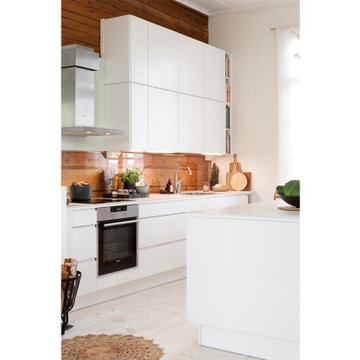 Miinus Ecological Matte Arctic White Handle-less Kitchen and Island