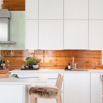 Miinus Ecological Matte Arctic White Handle-less Kitchen