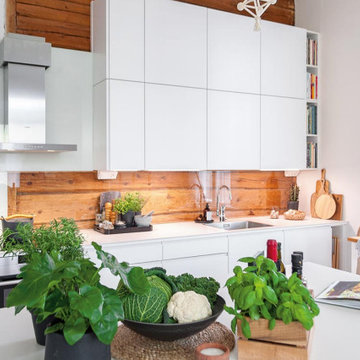 Miinus Ecological Matte Arctic White Handle-less Kitchen