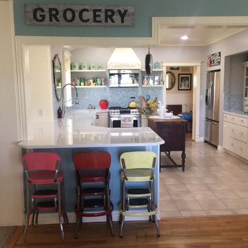 Milk Glass Tile Kitchen Backsplash