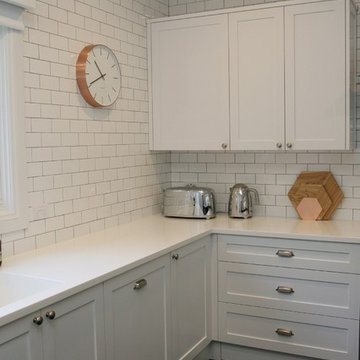 Grey kitchen with shaker joinery