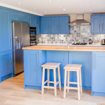 Milroy Painted Broadoak Kitchen in Cornflower Blue